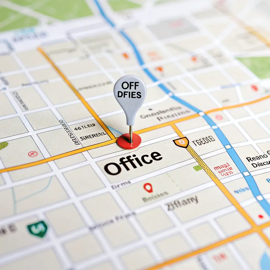 Office location on map