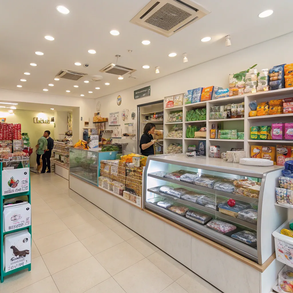 Friendly pet shop with assorted pet supplies